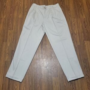 Bay to Bay Men's Light Tan Chinos 34x32 Cotton Pants – Rolled Cuff Design D2